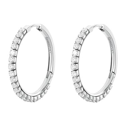 Brosway Desideri Creolen für Damen aus Edelstahl 304 mit Zirkonia, Größe: 3,22 cm, BEIE014 Brosway Desideri Creolen für Damen aus Edelstahl 304 mit Zirkonia, Größe: 3,22 cm, BEIE014