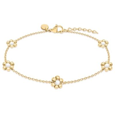 S. Oliver Bracelet Elegantes Armband aus poliertem Edelstahl gold Rolokette verstellbar bis 21 cm wasserfest & hautfreundlich S. Oliver Bracelet Elegantes Armband aus poliertem Edelstahl gold Rolokette verstellbar bis 21 cm wasserfest & hautfreundlich