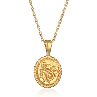 Elli Halskette Silber 925 Vergoldet 24K Vintage Ornament Anhänger Kette Damen Schmuck Geschenke für Frauen Mädchen Mama Freundin, Boho Silberkette Länge 45 cm Elli Halskette Silber 925 Vergoldet 24K Vintage Ornament Anhänger Kette Damen Schmuck Geschenke für Frauen Mädchen Mama Freundin, Boho Silberkette Länge 45 cm