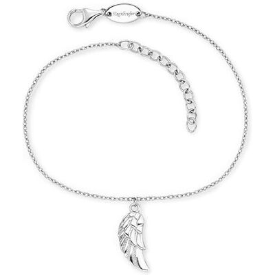 Engelsrufer Damen Armband Silber 925 Sterling Silber mit Engelsflügel Anhänger – Längenverstellbares Glücksbringer Armband für Damen mit Karabinerverschluss Engelsrufer Damen Armband Silber 925 Sterling Silber mit Engelsflügel Anhänger – Längenverstellbares Glücksbringer Armband für Damen mit Karabinerverschluss