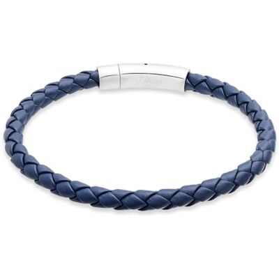 S. Oliver Herren Bracelet Armband aus Echtleder IP Blau 22 cm wasserfest & hautfreundlich S. Oliver Herren Bracelet Armband aus Echtleder IP Blau 22 cm wasserfest & hautfreundlich