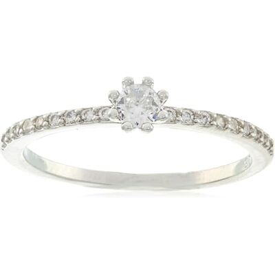 Brilio Silver Ring Gentle Silver Ring with Zircons RI023W Circuit: 54mm sBS1256-54, Estándar, Nicht-Edelmetall, Kein Edelstein Brilio Silver Ring Gentle Silver Ring with Zircons RI023W Circuit: 54mm sBS1256-54, Estándar, Nicht-Edelmetall, Kein Edelstein