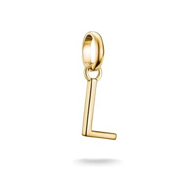 THOMAS SABO Charm-Anhänger Buchstabe L Connect vergoldet 18k Vergoldung, Recyceltes 925 Silber THOMAS SABO Charm-Anhänger Buchstabe L Connect vergoldet 18k Vergoldung, Recyceltes 925 Silber