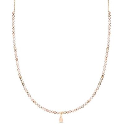 LUXENTER Halskette mit Zirkonia champagner veredelt in 18 Karat Gelbgold Athat LUXENTER Halskette mit Zirkonia champagner veredelt in 18 Karat Gelbgold Athat