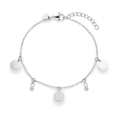 S. Oliver Bracelet Elegantes Armband aus poliertem Edelstahl silber Rolokette verstellbar bis 21 cm wasserfest & hautfreundlich S. Oliver Bracelet Elegantes Armband aus poliertem Edelstahl silber Rolokette verstellbar bis 21 cm wasserfest & hautfreundlich
