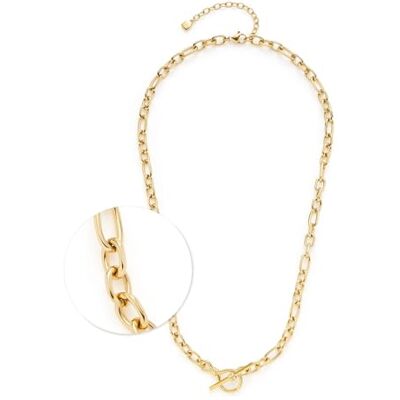 JEWELS BY LEONARDO Halskette Elisabeth • kurze Anker-Kette aus goldfarbenem Edelstahl • unterschiedlich geformte Ketten-Glieder • 45-50 cm Länge • Schmuck Geschenk für Frauen • 025152 JEWELS BY LEONARDO Halskette Elisabeth • kurze Anker-Kette aus goldfarbenem Edelstahl • unterschiedlich geformte Ketten-Glieder • 45-50 cm Länge • Schmuck Geschenk für Frauen • 025152