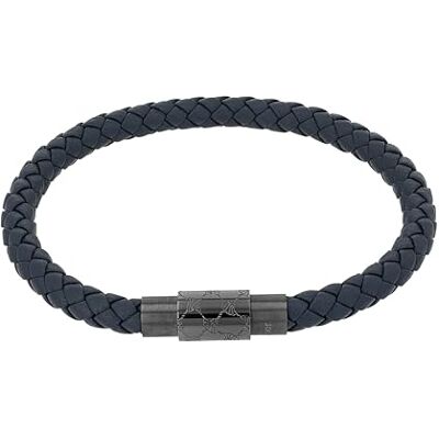 JOOP! Armband Edelstahl Leder Herren Armschmuck, 21 cm, Grau, Kommt in Schmuck Geschenk Box, 2039826 JOOP! Armband Edelstahl Leder Herren Armschmuck, 21 cm, Grau, Kommt in Schmuck Geschenk Box, 2039826