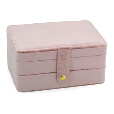 Douzi Schmuckkästchen, kleiner Reise-Schmuck-Organisator, tragbarer Schmuckkoffer für Frauen, Mädchen, Geschenk, doppelte Lagen PU-Leder-Schmuckhalter für Ringe, Ohrringe, Halsketten Pink(velvet) Douzi Schmuckkästchen, kleiner Reise-Schmuck-Organisator, tragbarer Schmuckkoffer für Frauen, Mädchen, Geschenk, doppelte Lagen PU-Leder-Schmuckhalter für Ringe, Ohrringe, Halsketten Pink(velvet)