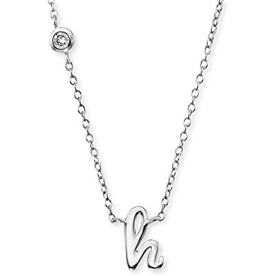 Engelsrufer Halskette aus Sterling Silber mit Anhänger Buchstabe H besetzt mit einem Zirkonia Stein in zwei Längen verstellbar Länge: 44cm Engelsrufer Halskette aus Sterling Silber mit Anhänger Buchstabe H besetzt mit einem Zirkonia Stein in zwei Längen verstellbar Länge: 44cm