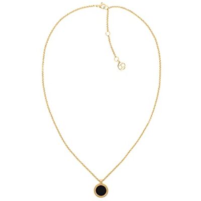 Tommy Hilfiger Jewelry Halskette mit Anhänger für Damen in Gelbgold mit Schwarzem Onyx 2780656 Tommy Hilfiger Jewelry Halskette mit Anhänger für Damen in Gelbgold mit Schwarzem Onyx 2780656