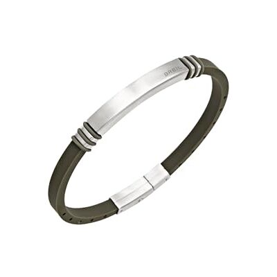 Breil Juwel Sammlung LIGHT CUFF, ARMBÄNDER aus HERREN in STAHL UND SILIKON Farbe VERT messen 22 TJ3821 Breil Juwel Sammlung LIGHT CUFF, ARMBÄNDER aus HERREN in STAHL UND SILIKON Farbe VERT messen 22 TJ3821