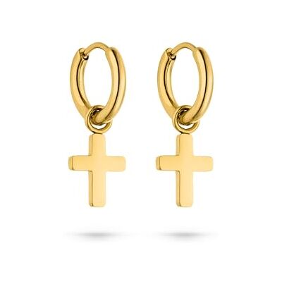 S. Oliver Ohrring Elegante Creolen aus poliertem Edelstahl gold wasserfest & hautfreundlich S. Oliver Ohrring Elegante Creolen aus poliertem Edelstahl gold wasserfest & hautfreundlich
