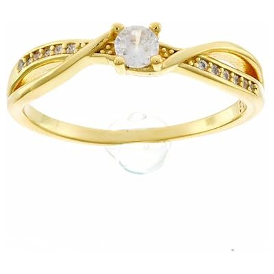 Brilio Silver Ring Charming Gold Plated Engagement Ring RI049Y Circuit: 56 mm sBS2327-56 Marke, Estándar, Nicht-Edelmetall, Kein Edelstein Brilio Silver Ring Charming Gold Plated Engagement Ring RI049Y Circuit: 56 mm sBS2327-56 Marke, Estándar, Nicht-Edelmetall, Kein Edelstein