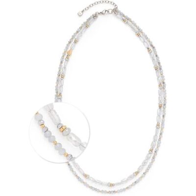 JEWELS BY LEONARDO Halskette Marit • Hals-Schmuck aus bicolorfarbenem Edelstahl • unterschiedlich aufgereihte Perlen in grau-blau Tönen • 45-50 cm Länge • Schmuck Geschenk für Frauen • 025962 JEWELS BY LEONARDO Halskette Marit • Hals-Schmuck aus bicolorfarbenem Edelstahl • unterschiedlich aufgereihte Perlen in grau-blau Tönen • 45-50 cm Länge • Schmuck Geschenk für Frauen • 025962