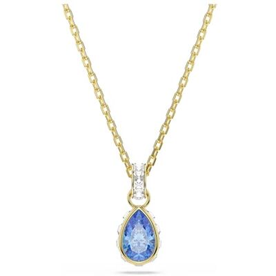 Swarovski Chroma Anhänger, Tropfenschliff, Blau, 18 Karat Vergoldet Swarovski Chroma Anhänger, Tropfenschliff, Blau, 18 Karat Vergoldet
