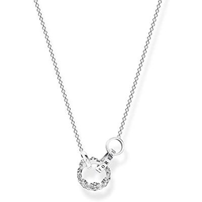 THOMAS SABO Kette Krone silber 925 Sterlingsilber, Geschwärzt THOMAS SABO Kette Krone silber 925 Sterlingsilber, Geschwärzt