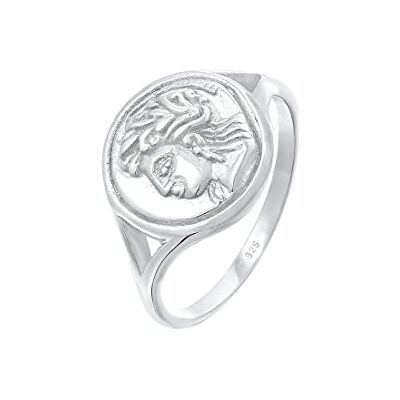Elli Ring Damen Siegelring Coin Vintage Look Trend Blogger in 925 Sterling Silber Elli Ring Damen Siegelring Coin Vintage Look Trend Blogger in 925 Sterling Silber