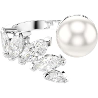 Swarovski Mesmera Offener Ring, Crystal Pearl, Marquise-Schliff, Weiß, Rhodiniert Swarovski Mesmera Offener Ring, Crystal Pearl, Marquise-Schliff, Weiß, Rhodiniert