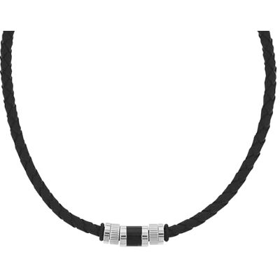 TOM TAILOR Kette mit Anhänger für Herren, Edelstahl und Kautschuk und Leder, 47+5 cm, braun, Geschenkidee, Halsschmuck, Herrenschmuck, 2100702 TOM TAILOR Kette mit Anhänger für Herren, Edelstahl und Kautschuk und Leder, 47+5 cm, braun, Geschenkidee, Halsschmuck, Herrenschmuck, 2100702
