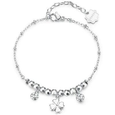 Brosway Armband Frau aus Edelstahl mit Symbolen Kleeblatt, Armband Frau Kollektion CHAKRA BHKB265 Brosway Armband Frau aus Edelstahl mit Symbolen Kleeblatt, Armband Frau Kollektion CHAKRA BHKB265