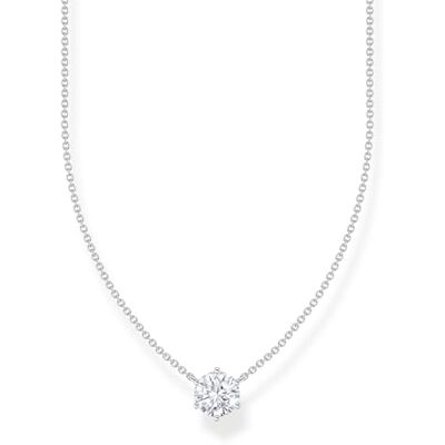 THOMAS SABO Kette mit weißem Zirkonia-Anhänger 925 Sterlingsilber KE2210-051-14 THOMAS SABO Kette mit weißem Zirkonia-Anhänger 925 Sterlingsilber KE2210-051-14
