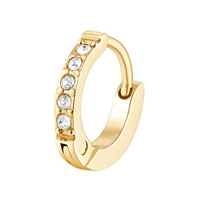 Brosway Einzel Ohrring Chakra für Damen aus Edelstahl und Kristallglas in der Farbe Gold, Länge: 10 mm, BHKE034 Brosway Einzel Ohrring Chakra für Damen aus Edelstahl und Kristallglas in der Farbe Gold, Länge: 10 mm, BHKE034