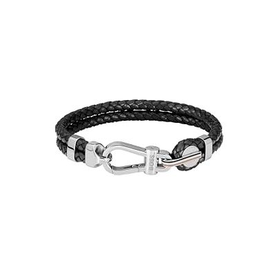 Boss Jewelry Armband für Herren Kollektion ARES PRIME aus Braunem oder Schwarzem Leder mit Silber- oder Goldfarbenem Edelstahlverschluss Boss Jewelry Armband für Herren Kollektion ARES PRIME aus Braunem oder Schwarzem Leder mit Silber- oder Goldfarbenem Edelstahlverschluss