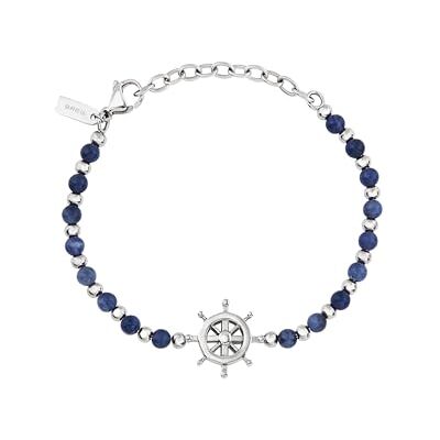 Breil Juwel Sammlung SOUNDWAVE, ARMBÄNDER aus HERREN in STAHL, NATURSTEINE Farbe SILBER messen 22 mit SODALIT TJ3587 Breil Juwel Sammlung SOUNDWAVE, ARMBÄNDER aus HERREN in STAHL, NATURSTEINE Farbe SILBER messen 22 mit SODALIT TJ3587