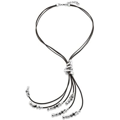 Uno de 50 Damen-Halskette Versilbert Leder 53 cm COL1056MARMTL0U Uno de 50 Damen-Halskette Versilbert Leder 53 cm COL1056MARMTL0U