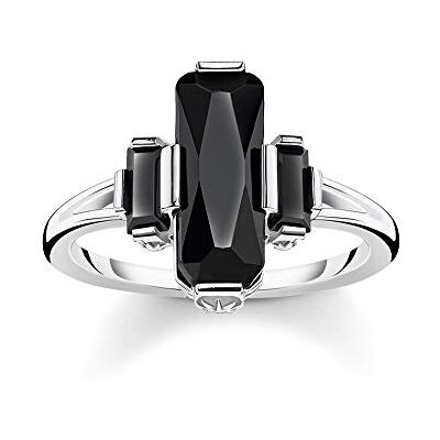 THOMAS SABO Ring Schwarze Steine 925 Sterling Silber TR2267-641-11-56 THOMAS SABO Ring Schwarze Steine 925 Sterling Silber TR2267-641-11-56