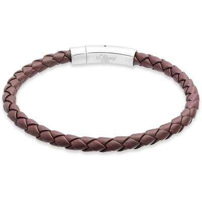 S. Oliver Herren Bracelet Armband aus Echtleder IP Braun 22 cm wasserfest & hautfreundlich S. Oliver Herren Bracelet Armband aus Echtleder IP Braun 22 cm wasserfest & hautfreundlich