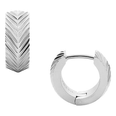 Fossil Creolen-Ohrringe Harlow Linear Texture für Damen Edelstahl, JF04666040 Fossil Creolen-Ohrringe Harlow Linear Texture für Damen Edelstahl, JF04666040