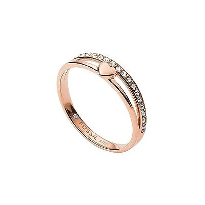 Fossil Damenring Drew Hearts To You Edelstahl roségoldfarben, JF034607915 Fossil Damenring Drew Hearts To You Edelstahl roségoldfarben, JF034607915