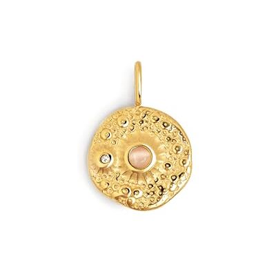 SINGULARU Charm Planet Mars. Edelstahl mit 18 Kt Vergoldeter Beschichtung und Zirkonia und Naturstein. Schmuck für Damen. SINGULARU Charm Planet Mars. Edelstahl mit 18 Kt Vergoldeter Beschichtung und Zirkonia und Naturstein. Schmuck für Damen.