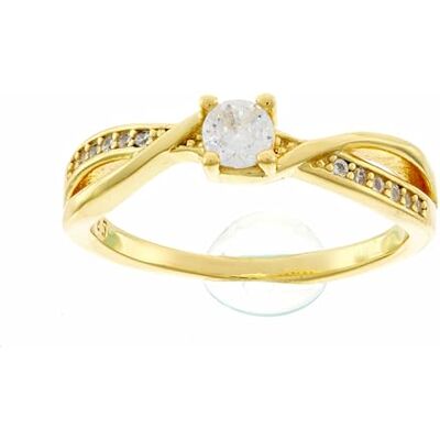 Brilio Silver Ring Charming Gold Plated Engagement Ring RI049Y Circuit: 50 mm sBS2327-50 Marke, Estándar, Nicht-Edelmetall, Kein Edelstein Brilio Silver Ring Charming Gold Plated Engagement Ring RI049Y Circuit: 50 mm sBS2327-50 Marke, Estándar, Nicht-Edelmetall, Kein Edelstein