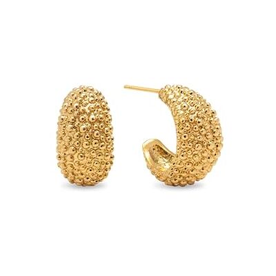 SINGULARU Antique Creolen. Edelstahl mit 18 Kt Vergoldeter Beschichtung. Schmuck für Damen. SINGULARU Antique Creolen. Edelstahl mit 18 Kt Vergoldeter Beschichtung. Schmuck für Damen.