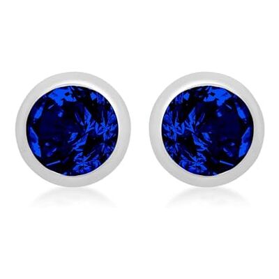 Amazon Ohrstecker aus Sterling-Silber blauer Zirkonia, Geburtsstein September Amazon Ohrstecker aus Sterling-Silber blauer Zirkonia, Geburtsstein September