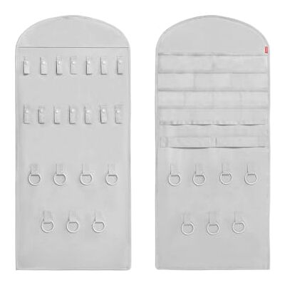 Avilia Organizer für Schmuck und Accessoires – Kleiderständer, platzsparend, aus Polyester, Grau, 45 x 90 cm Avilia Organizer für Schmuck und Accessoires – Kleiderständer, platzsparend, aus Polyester, Grau, 45 x 90 cm