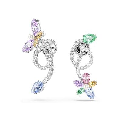 Swarovski x Ariana Grande Drop-Ohrhänger mit Ohrring Jacket, Verschiedene Schliffe, Libelle, Blume, Mehrfarbig, Rhodiniert Swarovski x Ariana Grande Drop-Ohrhänger mit Ohrring Jacket, Verschiedene Schliffe, Libelle, Blume, Mehrfarbig, Rhodiniert
