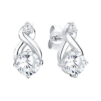 Elli Ohrringe Damen Infinity mit Zirkonia Kristalle Glamour Elegant in 925 Sterling Silber Elli Ohrringe Damen Infinity mit Zirkonia Kristalle Glamour Elegant in 925 Sterling Silber