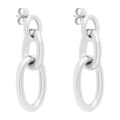 Tamaris Schmuck für Damen aus Edelstahl, Chunky Glieder Ohrringe in elegantem & coolen Look, wasserfest, Silber Tamaris Schmuck für Damen aus Edelstahl, Chunky Glieder Ohrringe in elegantem & coolen Look, wasserfest, Silber