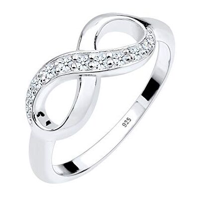 DIAMORE Elli DIAMONDS Ring Damen Infinity Symbol mit Diamant (0.125 ct.) Liebe in 925 Sterling Silber DIAMORE Elli DIAMONDS Ring Damen Infinity Symbol mit Diamant (0.125 ct.) Liebe in 925 Sterling Silber