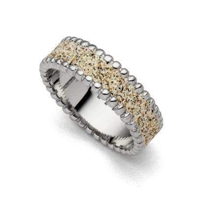 DUR Ring Strandzauber aus 925 Sterling Silber mit Sand veredelt, Größe: 52, Beige, R4786.52 DUR Ring Strandzauber aus 925 Sterling Silber mit Sand veredelt, Größe: 52, Beige, R4786.52