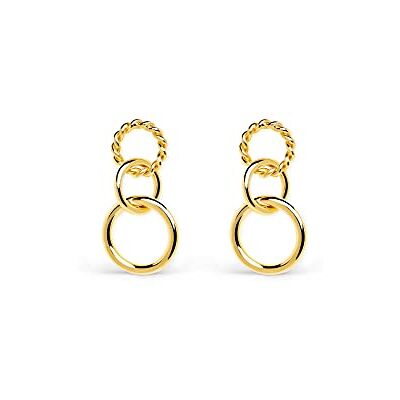 SINGULARU Circles Twist Ohrringe. Messing mit 18 Kt Vergoldeter Beschichtung. Schmuck für Damen. SINGULARU Circles Twist Ohrringe. Messing mit 18 Kt Vergoldeter Beschichtung. Schmuck für Damen.