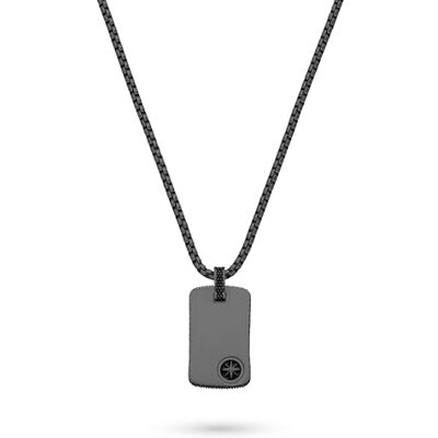 S. Oliver Herren Necklace Halskette aus mattiertem Edelstahl mit Taganhänger IP Gun Panzerkette verstellbar bis 60 cm wasserfest & hautfreundlich S. Oliver Herren Necklace Halskette aus mattiertem Edelstahl mit Taganhänger IP Gun Panzerkette verstellbar bis 60 cm wasserfest & hautfreundlich