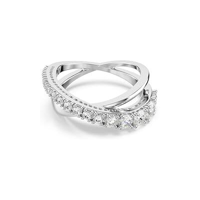 Swarovski Hyperbola Ring, Verschiedene Schliffe, Weiß, Silberfarbenes Finish Swarovski Hyperbola Ring, Verschiedene Schliffe, Weiß, Silberfarbenes Finish