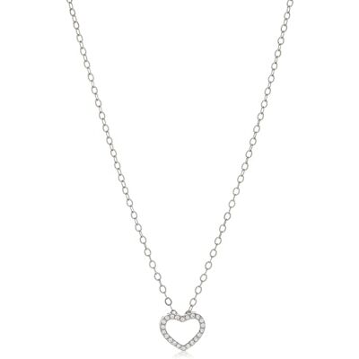 Beneto Halskette Charming Silver Necklace with Zircons AGS1283 / 47L (Kette, Anhänger) sBE1292, Estándar, Nicht-Edelmetall, Kein Edelstein Beneto Halskette Charming Silver Necklace with Zircons AGS1283 / 47L (Kette, Anhänger) sBE1292, Estándar, Nicht-Edelmetall, Kein Edelstein