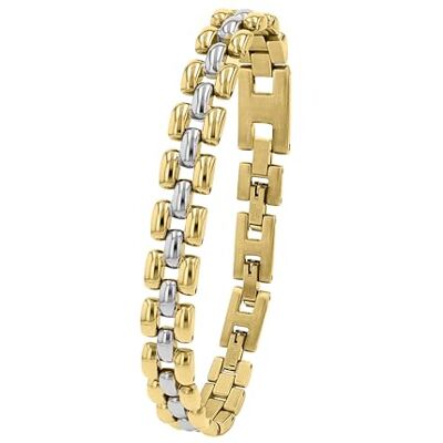 JOOP! Armband Edelstahl Damen Armschmuck, mit Zirkonia synth., 19+3 cm, Bicolor, Kommt in Schmuck Geschenk Box, 2039848 JOOP! Armband Edelstahl Damen Armschmuck, mit Zirkonia synth., 19+3 cm, Bicolor, Kommt in Schmuck Geschenk Box, 2039848