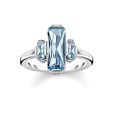 THOMAS SABO Ring große blaue Steine 925 Sterling Silber TR2267-009-1-48 THOMAS SABO Ring große blaue Steine 925 Sterling Silber TR2267-009-1-48