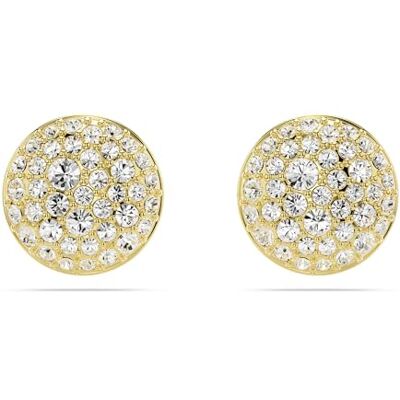 Swarovski Sublima Ohrstecker, Weiße, Vergoldete Ohrringe mit Strahlenden Kristallen Swarovski Sublima Ohrstecker, Weiße, Vergoldete Ohrringe mit Strahlenden Kristallen